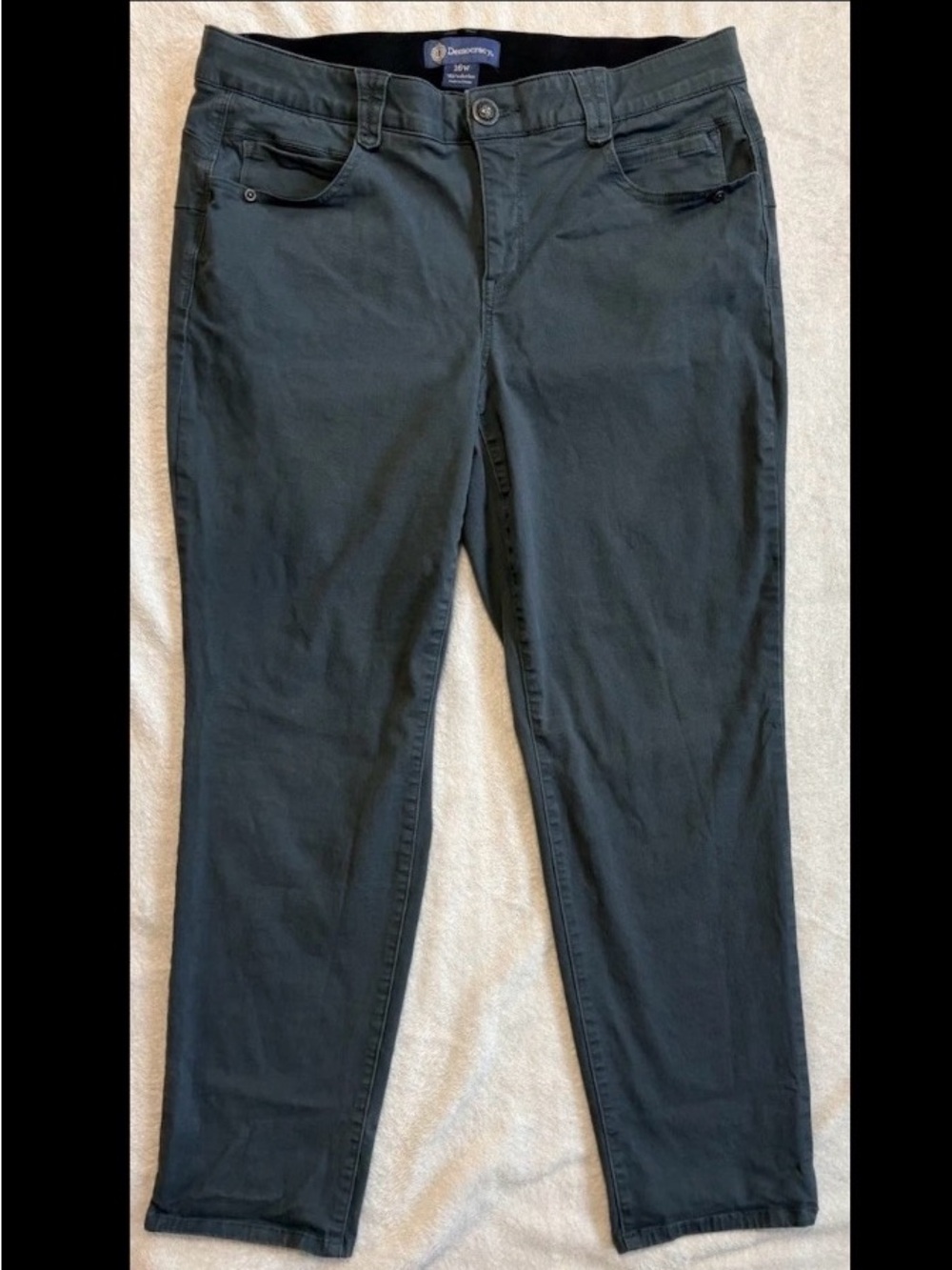 Democracy "Ab"solution Straight Leg Jeans 16 Plus Gray Charcoal Denim Pants